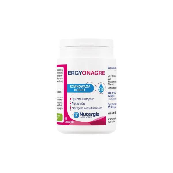 Ergyonagre, Nutergia, olej z wiesiołka, cykl menstruacyjny, skóra, wielonienasycone kwasy tłuszczowe