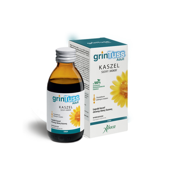 syrop, grintuss, adult, na kaszel, suchy kaszel, mokry kaszel, odporność