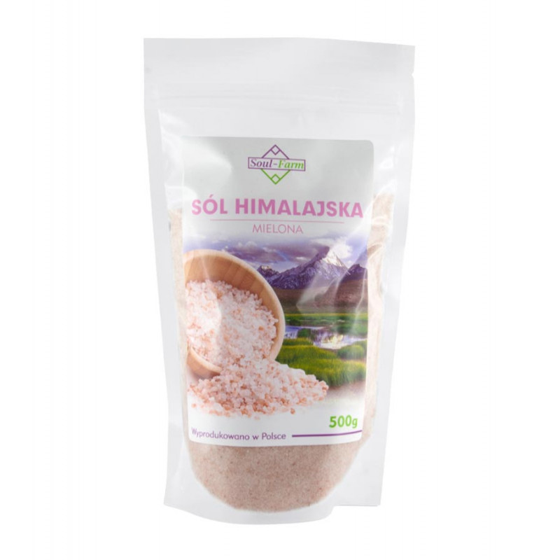 Sól himalajska różowa (drobna) 500g, Soul-Farm