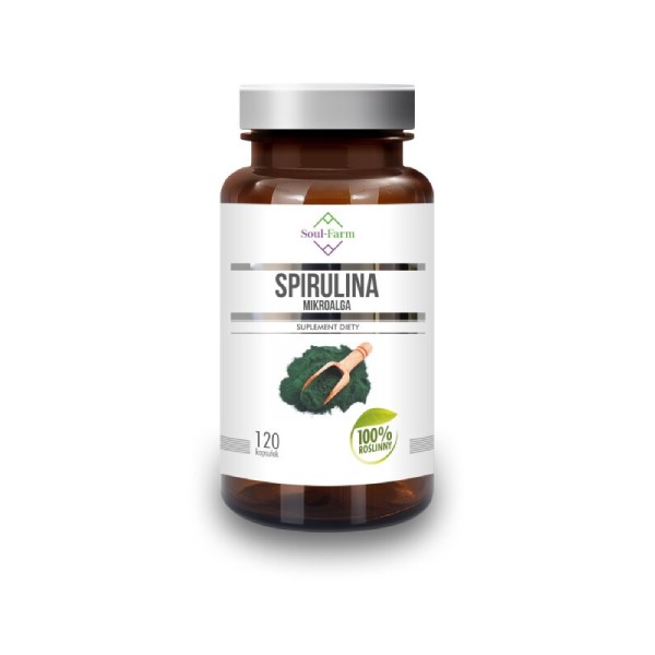Spirulina, kapsułki, Soul-Farm, odporność, wzmocnienie, skóra, włosy, paznokcie